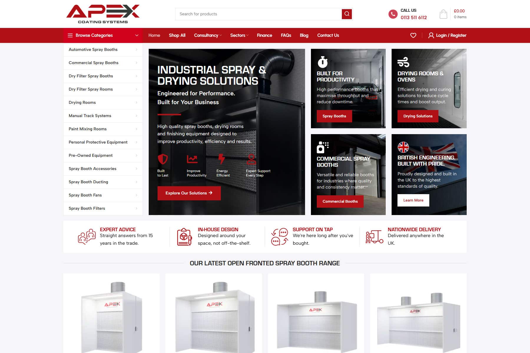 Apex Coating Systems website design