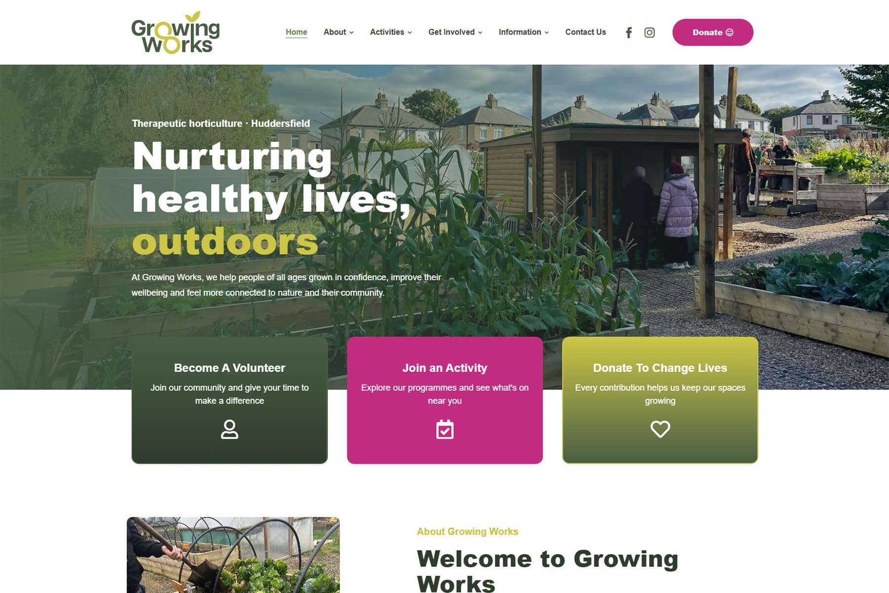 Growing Works website design